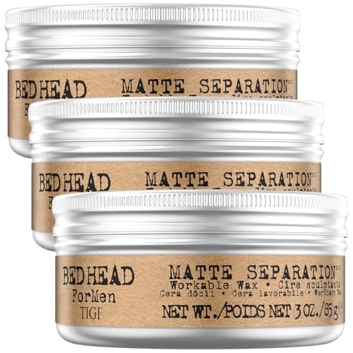 TIGI Bed Head for Men Matte Separation Workable Wax - Use for Strong H ...