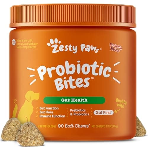 Zesty Paws Probiotic Bites Soft Chews, Digestive Probiotics for Gut ...
