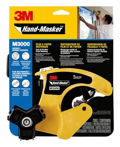 3M Hand-Masker Painter's Tape and Masking Film Dispenser (1 Kit) M3000 ...