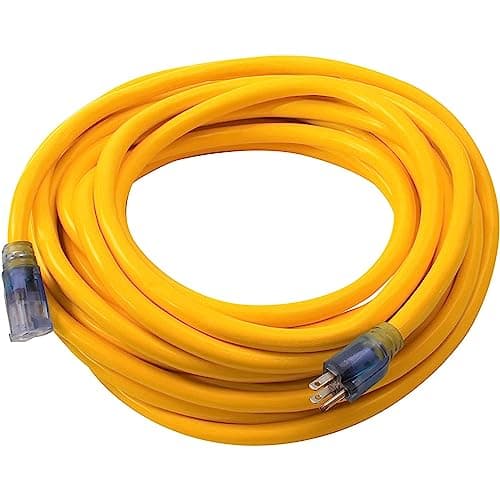 DEWALT 50 Foot Extension Cord Lighted Click-to-Lock 10/3 SJTW - Heavy ...