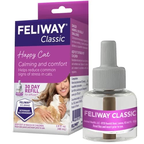 FELIWAY Classic Diffuser Refill Value Pack, Promotes Calmness in Cats & Kittens, VHP Registered NN.P4B8, includes 3 Refills, Lasts 90 Days, Cat Calming Pheromones, 3 x 48ml