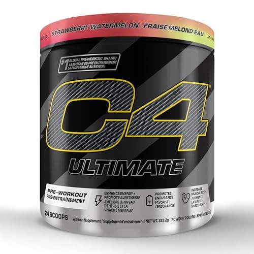 Cellucor C4 Ultimate Pre Workout Powder - Sugar Free Preworkout Energy with 300mg Caffeine and Creatine for Men & Women - Strawberry Watermelon, 12 Servings