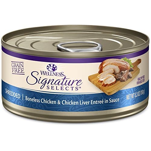 Wellness CORE Signature Selects Grain Free Wet Canned Cat Food, Shredded Chicken & Beef, 5.3-Ounce (Pack of 12)