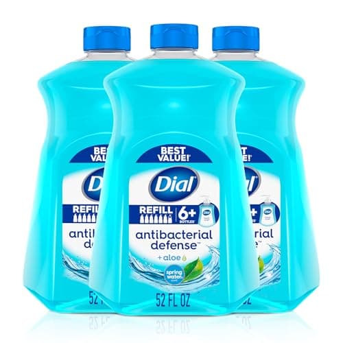 Dial Antibacterial Liquid Hand Soap Refill, Pomegranate & Tangerine, 1.53L, Red