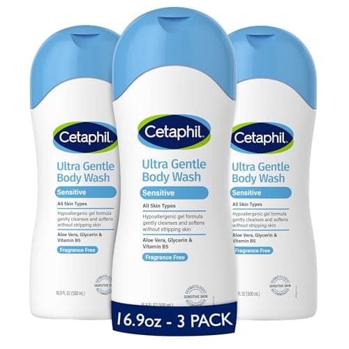 Cetaphil Gentle Skin Cleanser (500ml) - Hydrating Face Wash & Body Wash - Ideal for Sensitive, Dry Skin - Non-Irritating, Fragrance-Free and Dermatologist Recommended
