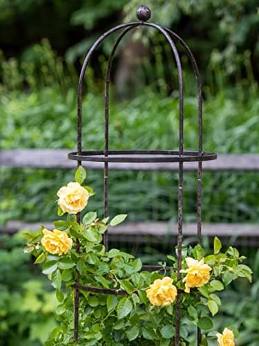 7' Essex Round Trellis for rose pillar Obelisk Trellis, Garden Obelisk ...