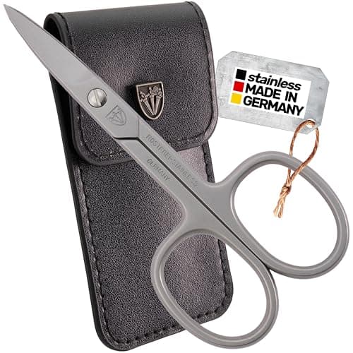 3 Swords Germany - Brand Quality Stainless Steel INOX Curved Nail Scissors with case, Manicure Pedicure Grooming - Professional Nail Care by 3 Swords, Made in Germany