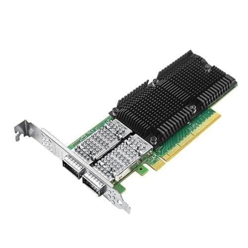 100GbE Network Adapter with Mellanox ConnectX-5 Ex Chipset, PCIe 4.0(16GT/s) x16 Ethernet NIC, Dual QSFP28 Infiniband Network Card Compare to MCX556A-EDAT