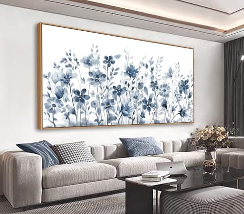 Wild Indigo Wildflower Watercolour Canvas Print by Wildflower Studio - Fy