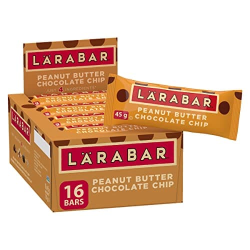 galÄRABAR Peanut Butter Chocolate Chip, Fruit and Nut Energy Bar, Pack of 16 Bars, Gluten Free, Vegan, Family Pack, Snack Bars