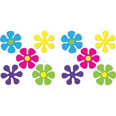 Amazon.com: Beistle 10 Piece 1960's Colorful Mini Retro Groovy Flower ...