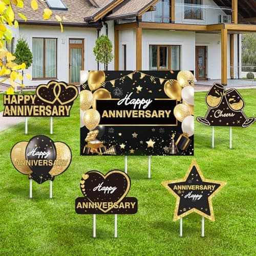 Happy Anniversary Yard Signs | FREE SHIPPING | Vispronet