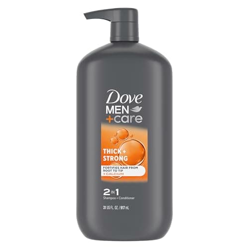 Dove Men + Care Thick & Strong Fortifying 2-in-1 Shampoo + Conditioner to strengthen hair vigour 355 ml Pack of 4