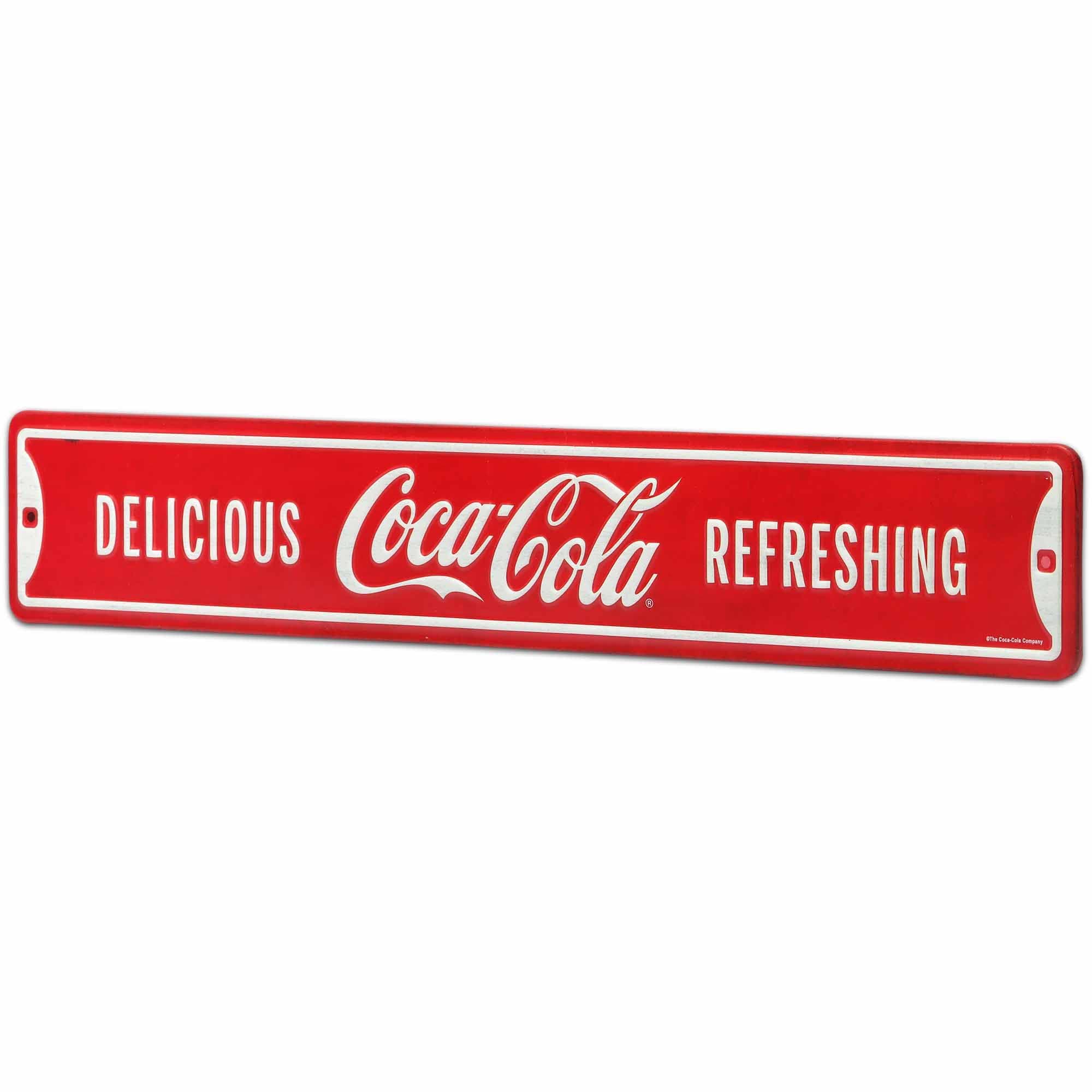 Open Road Brands Coca-Cola Delicious and Refreshing Embossed Metal ...