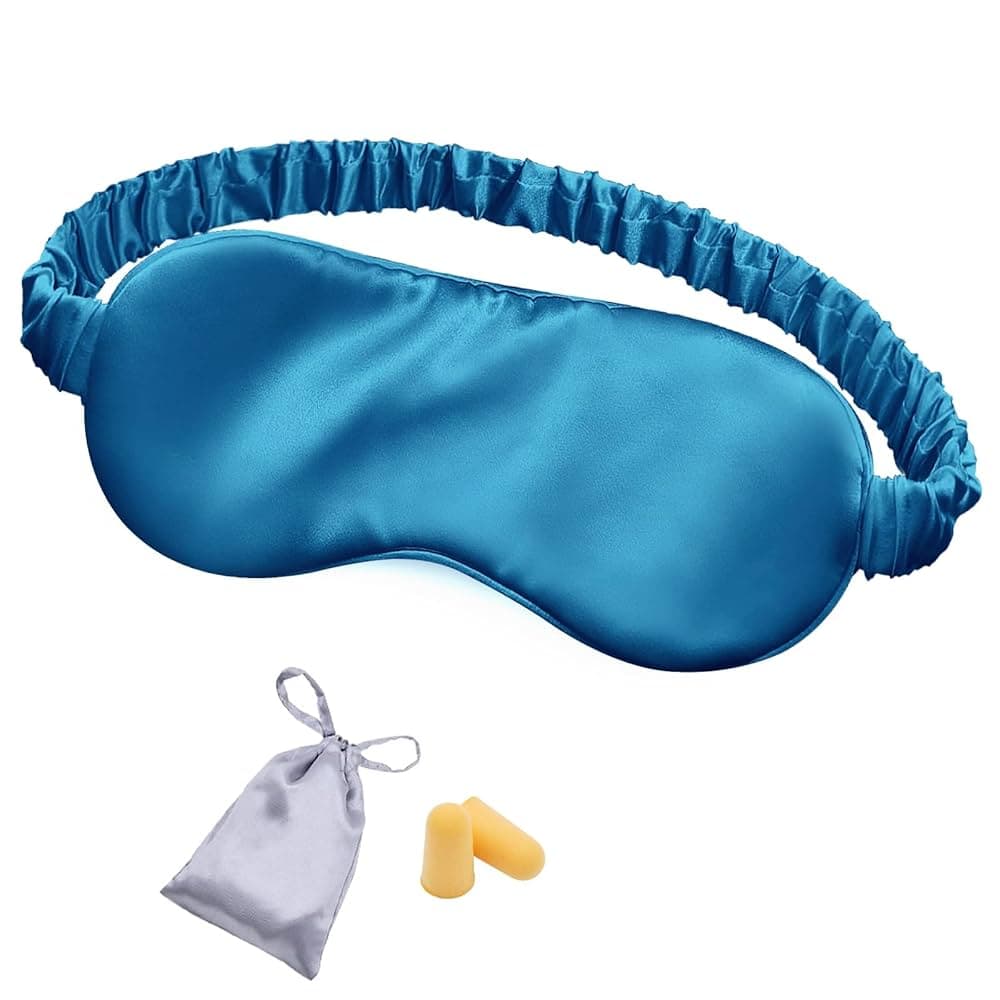 Amazon.com: Silk Sleep Mask Eye Mask Blindfold with Double Layer ...