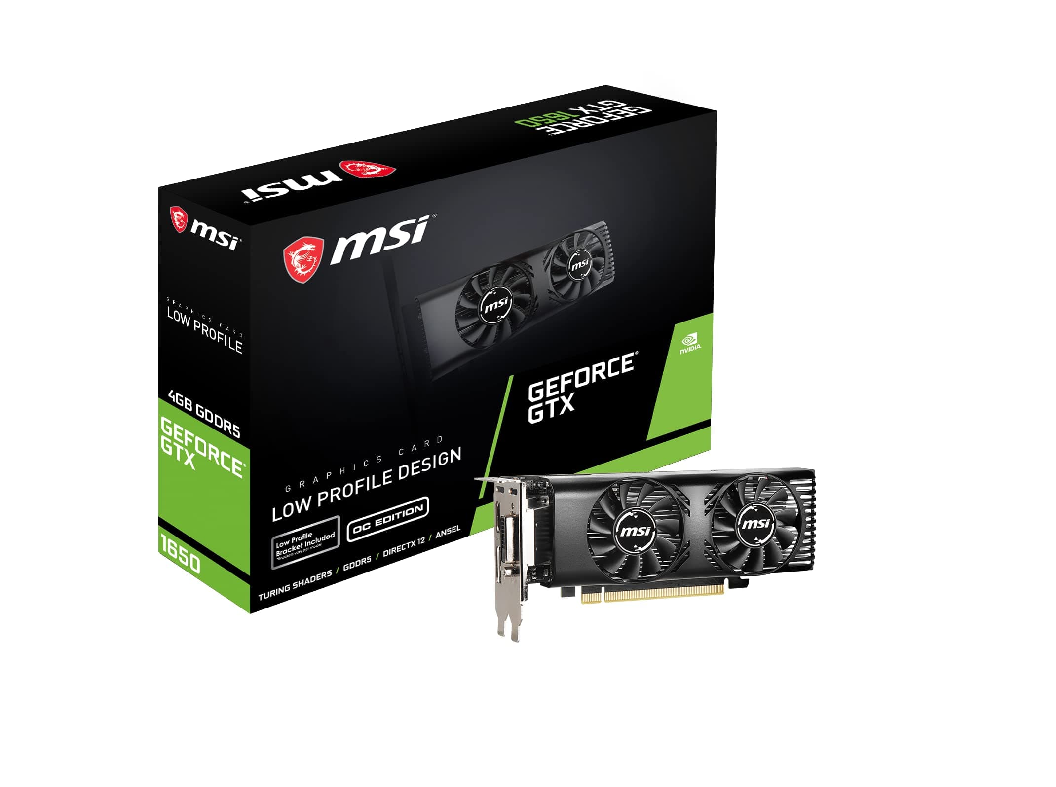 Buy MSI GeForce GTX 1650 4GT LP OC Graphics Card '4GB GDDR5, 1695MHz ...