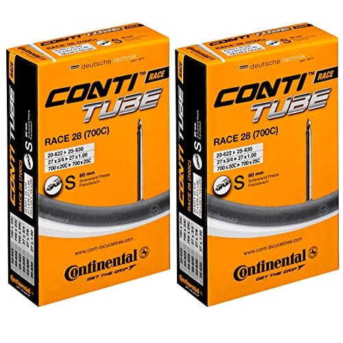 Continental Race 28" 700x20-25c Inner Tubes - 80mm Long Presta Valve (Pack of 3 Tubes)