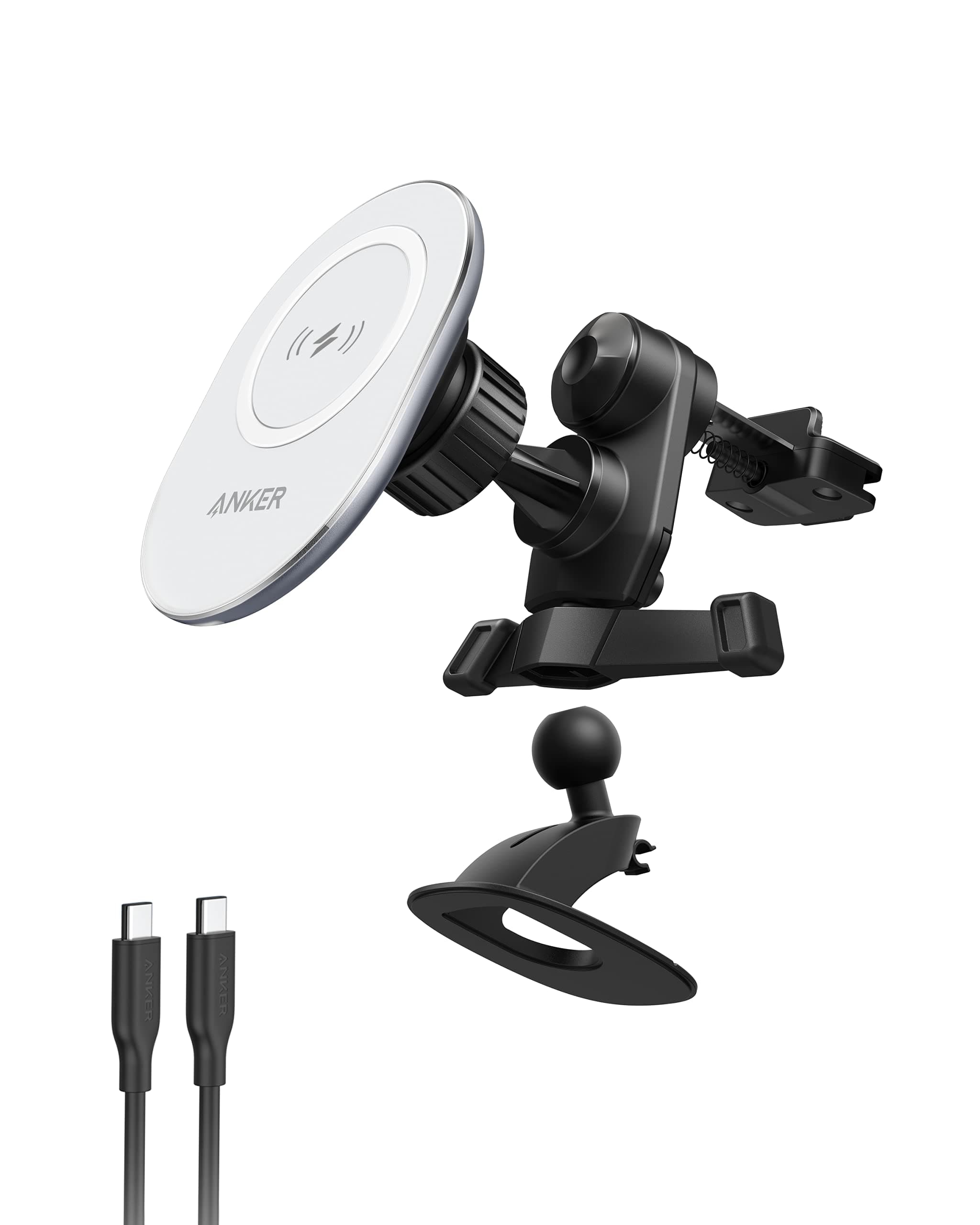 Amazon.com: Anker Car Mount Charger, PowerWave Magnetic Car ...