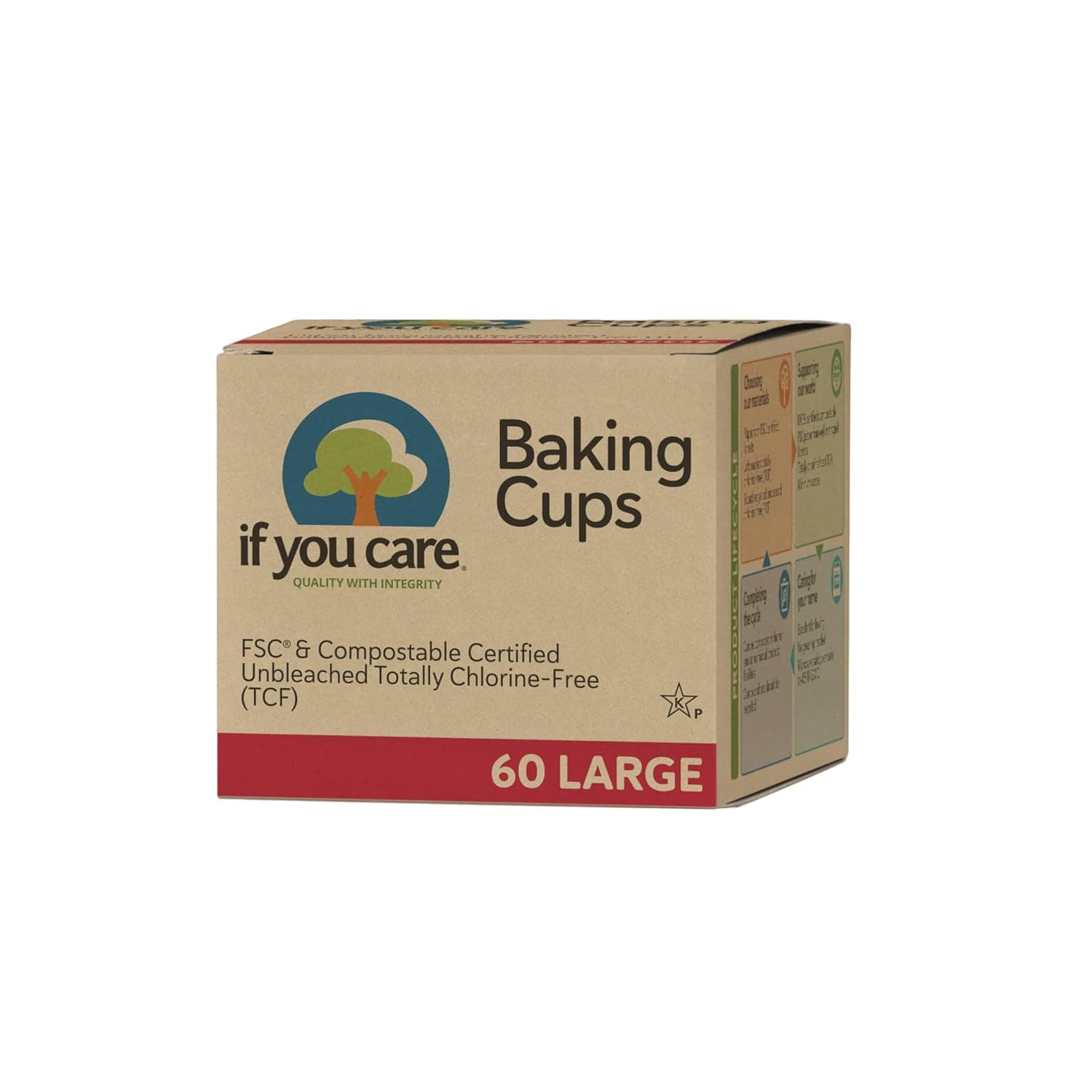 Amazon.com: If You Care Unbleached Large Baking Cups, 60-Count Boxes ...