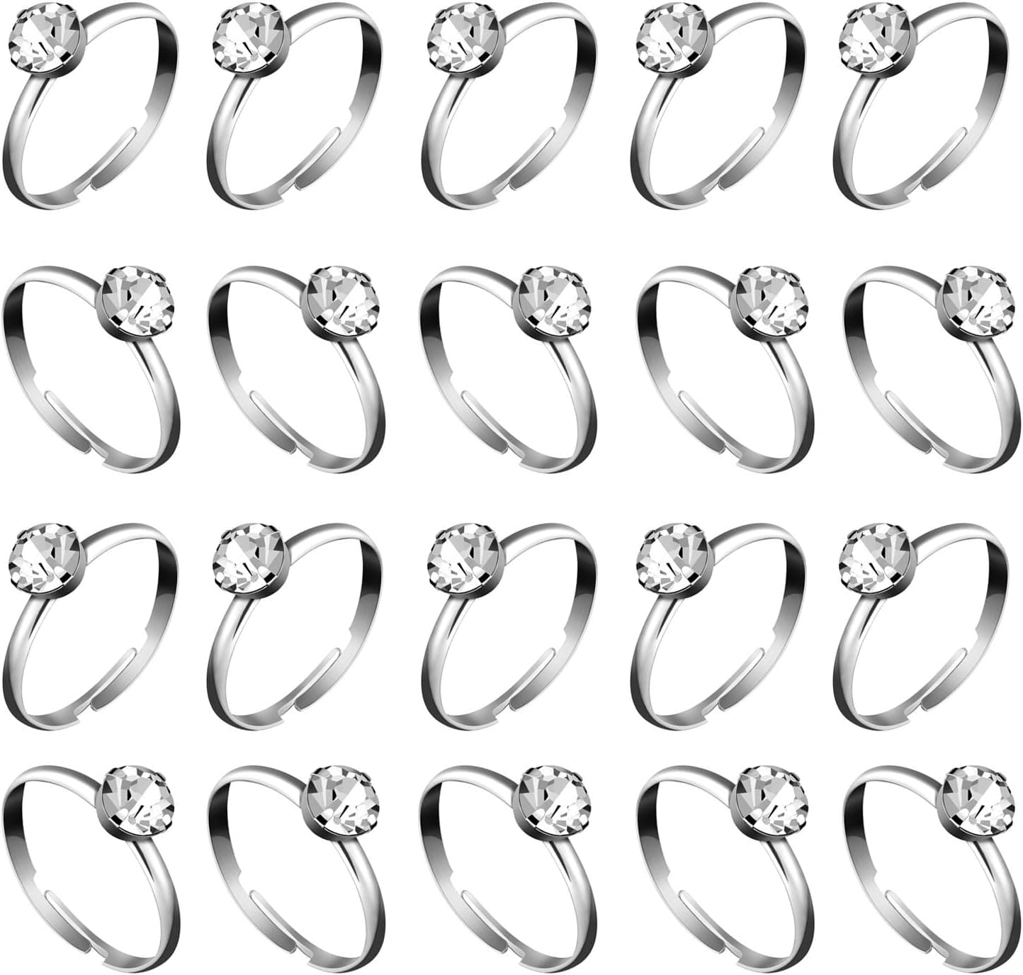 Amazon.com: 36 Pack Plastic Diamond Rings for Bridal Shower Game, Bulk ...