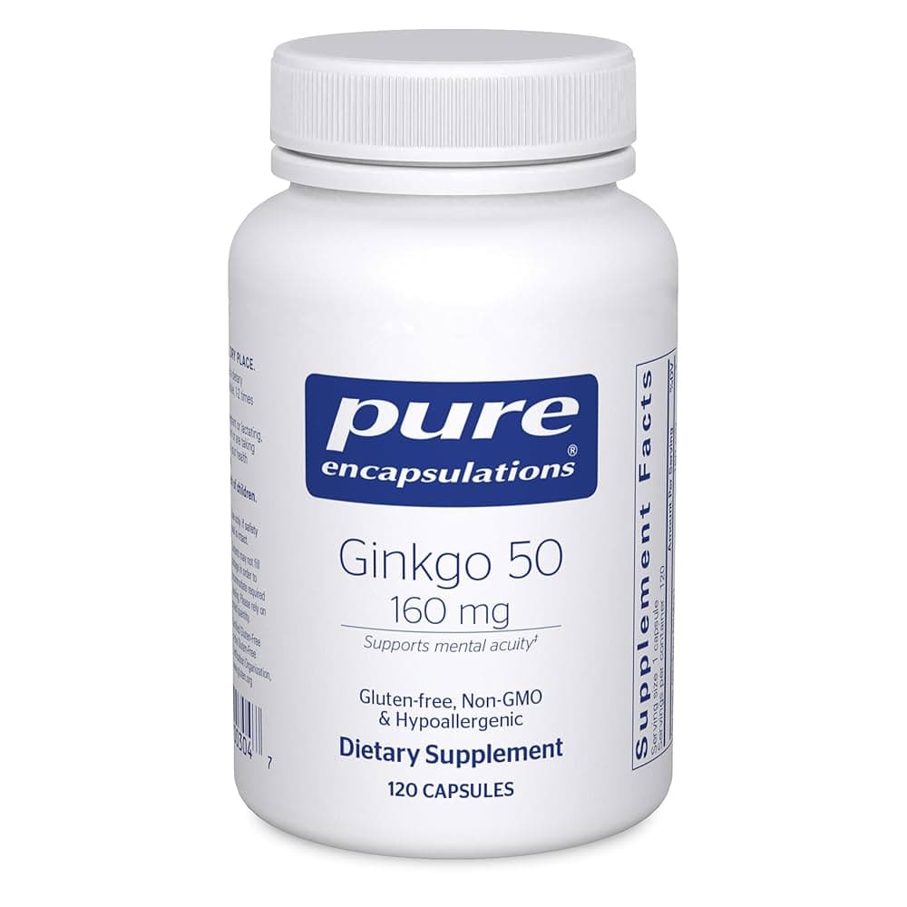 Amazon.com: Pure Encapsulations Ginkgo 50 160 mg | Ginkgo Biloba ...