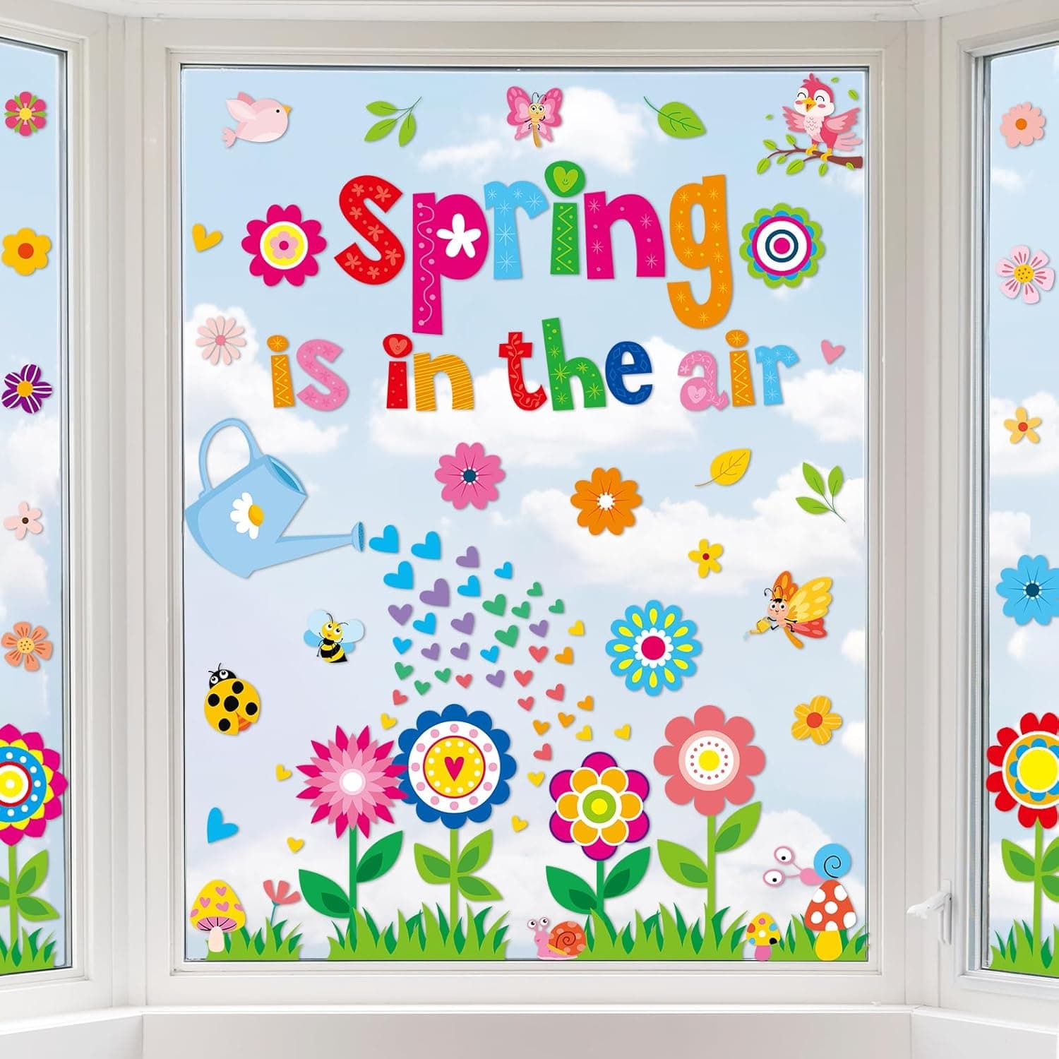 Amazon.com: gisgfim Spring Window Clings Flower Window Spring ...