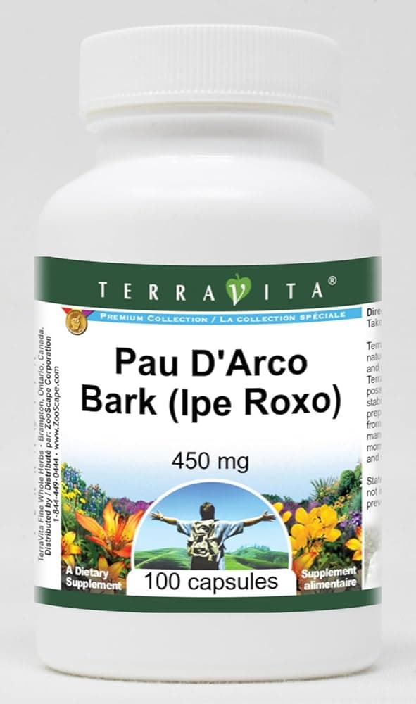 Amazon.com: PAU D'Arco Bark (Ipe Roxo) - 450 mg (100 Capsules, ZIN ...