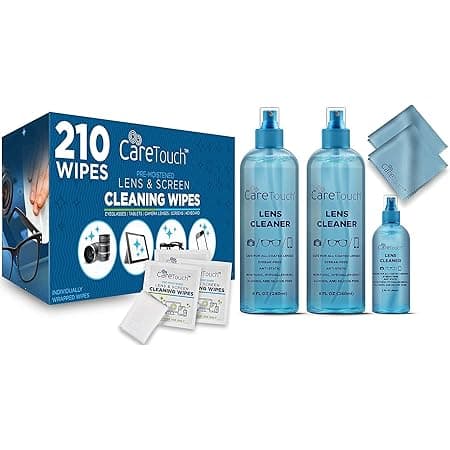 Amazon.com: Care Touch Lens Cleaning Wipes Bundle + Alcohol-Free Lens ...
