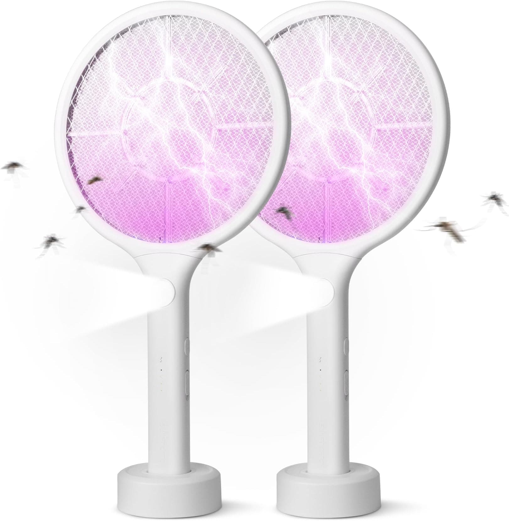 Amazon.com: 2 Pack Foldable Electric Fly Swatter Racket Bug …
