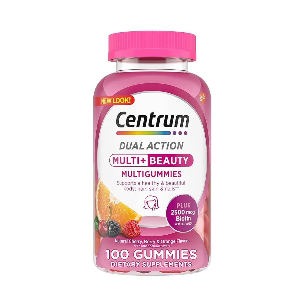 Amazon.com: Centrum MultiGummies Multi+ Beauty 雙重活性複合維生素 ...