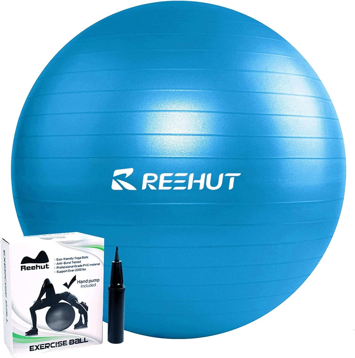 REEHUT Exercise Ball (55cm,65cm,75cm) for Fitness,Anti-Burst Yoga ...
