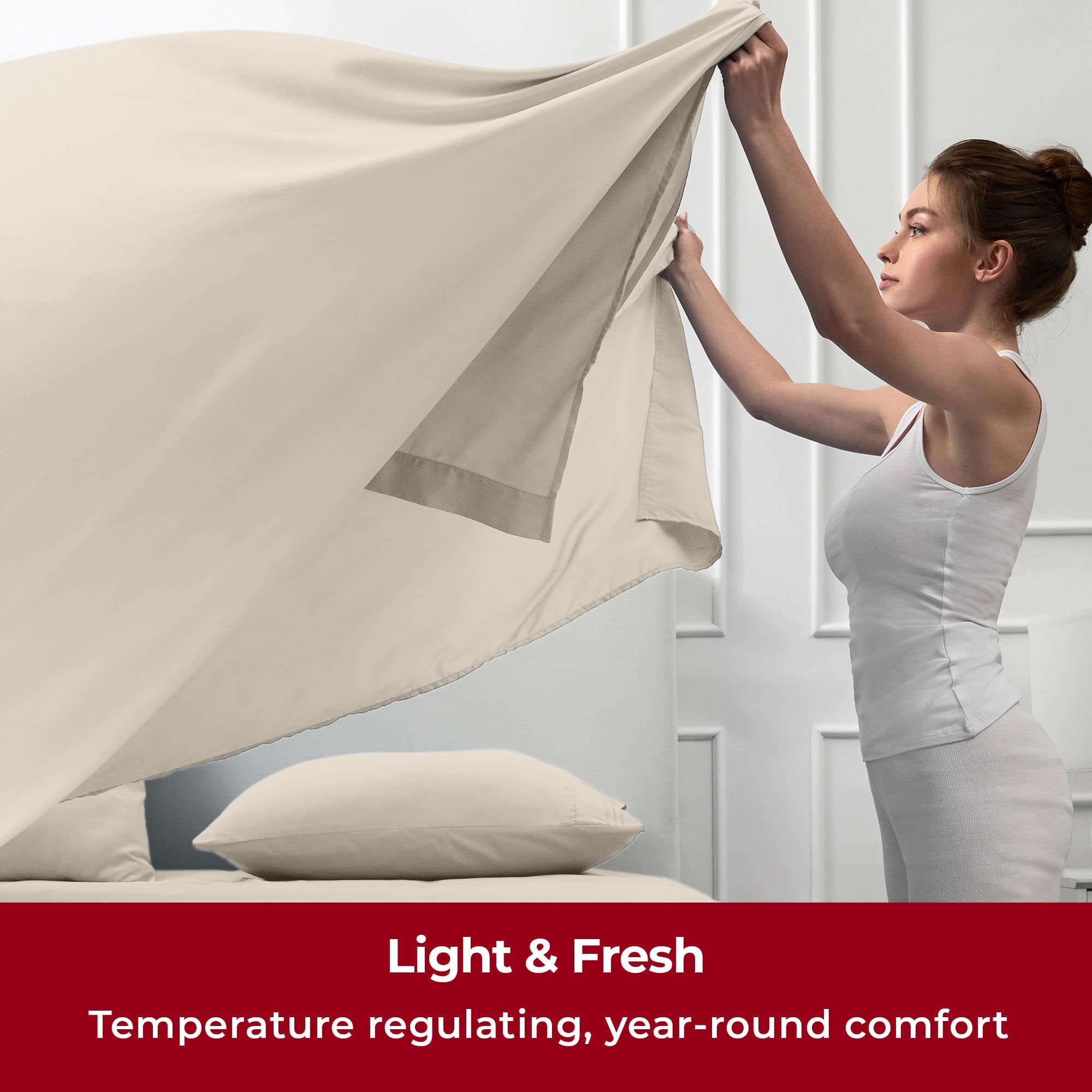 Mellanni Split King Sheet Set for Adjustable Bed - Iconic Collection ...