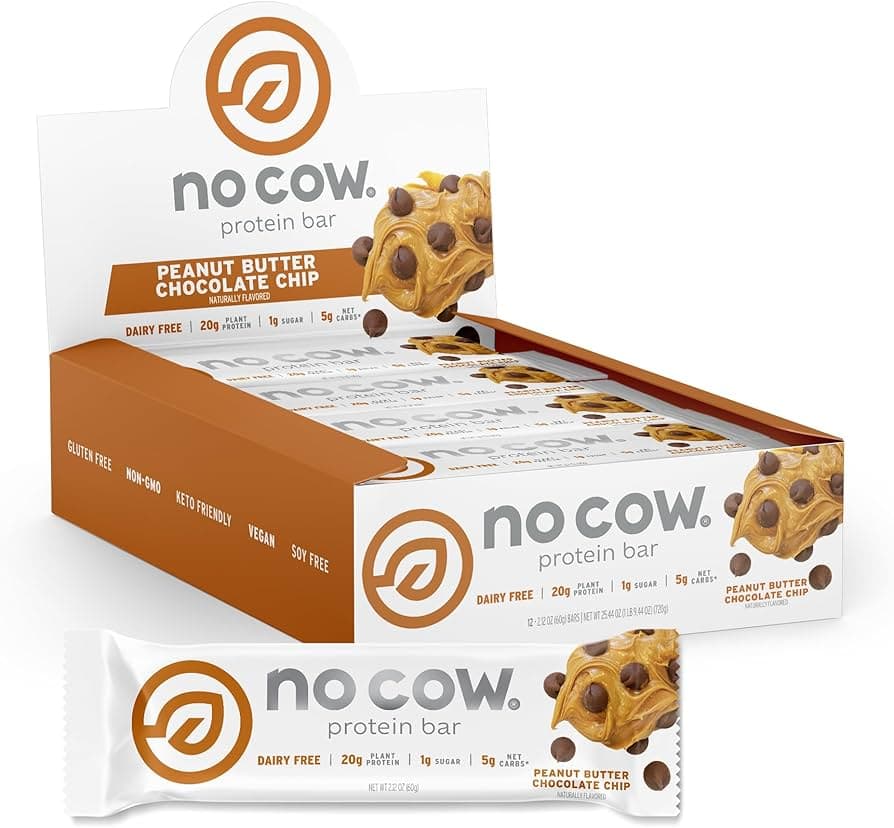 Amazon.com : No Cow High Protein Bars, Peanut Butter Chocolate ...
