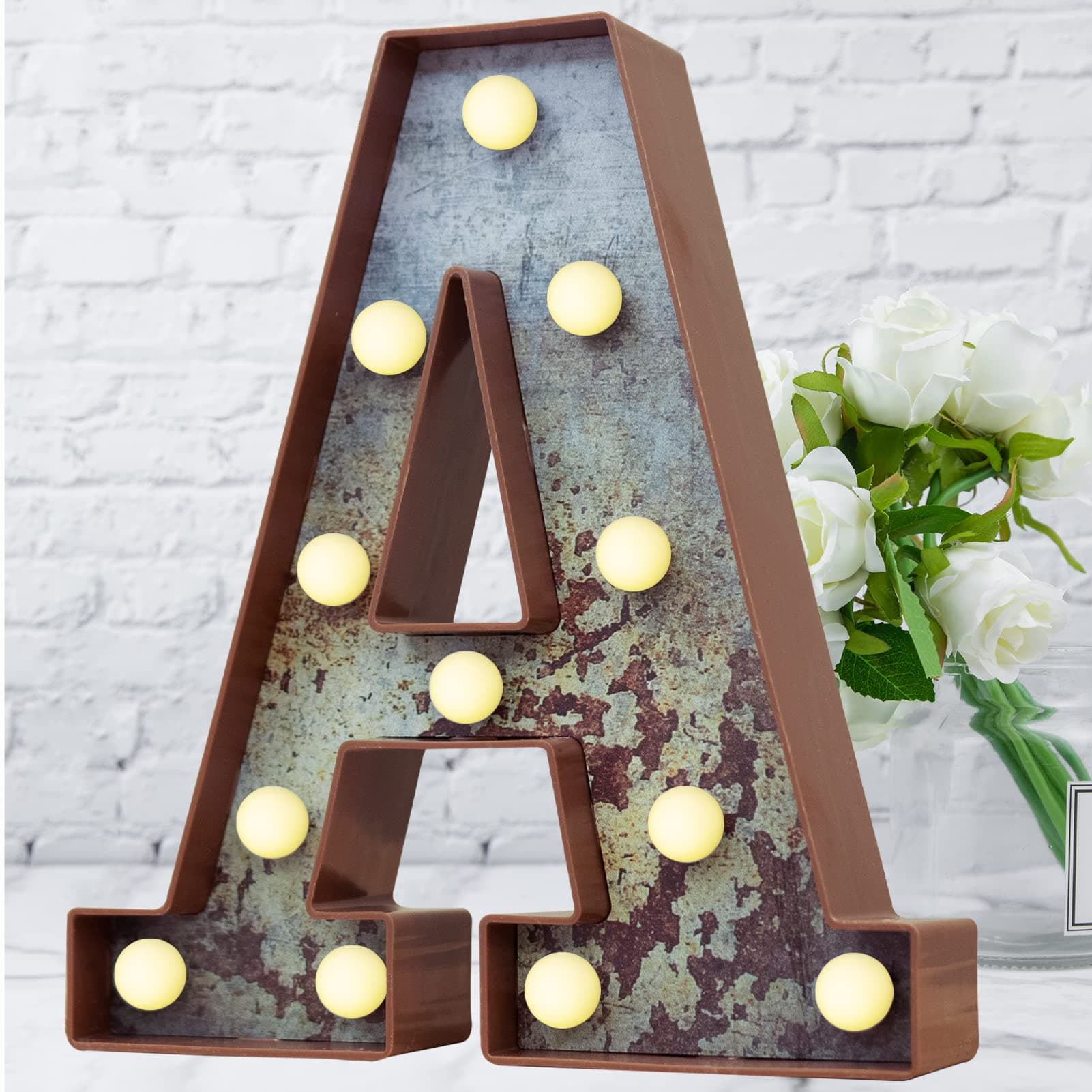 Buy LED Marquee Light Up Letters Industrial Vintage Style Lighted ...