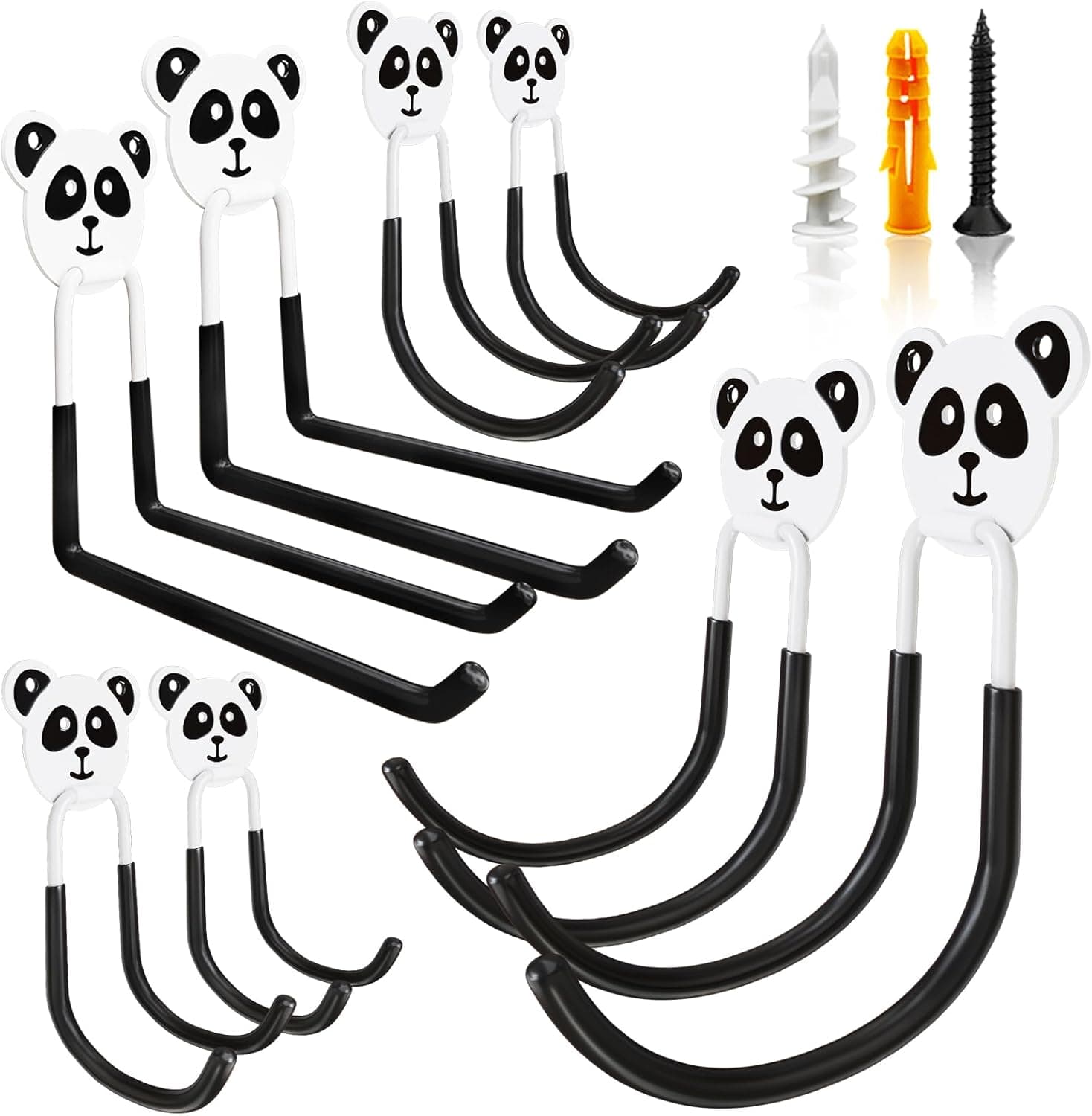 Garage Tool Storage Wall Hook Assortment Set: 10PCS Heavy Duty Large ...