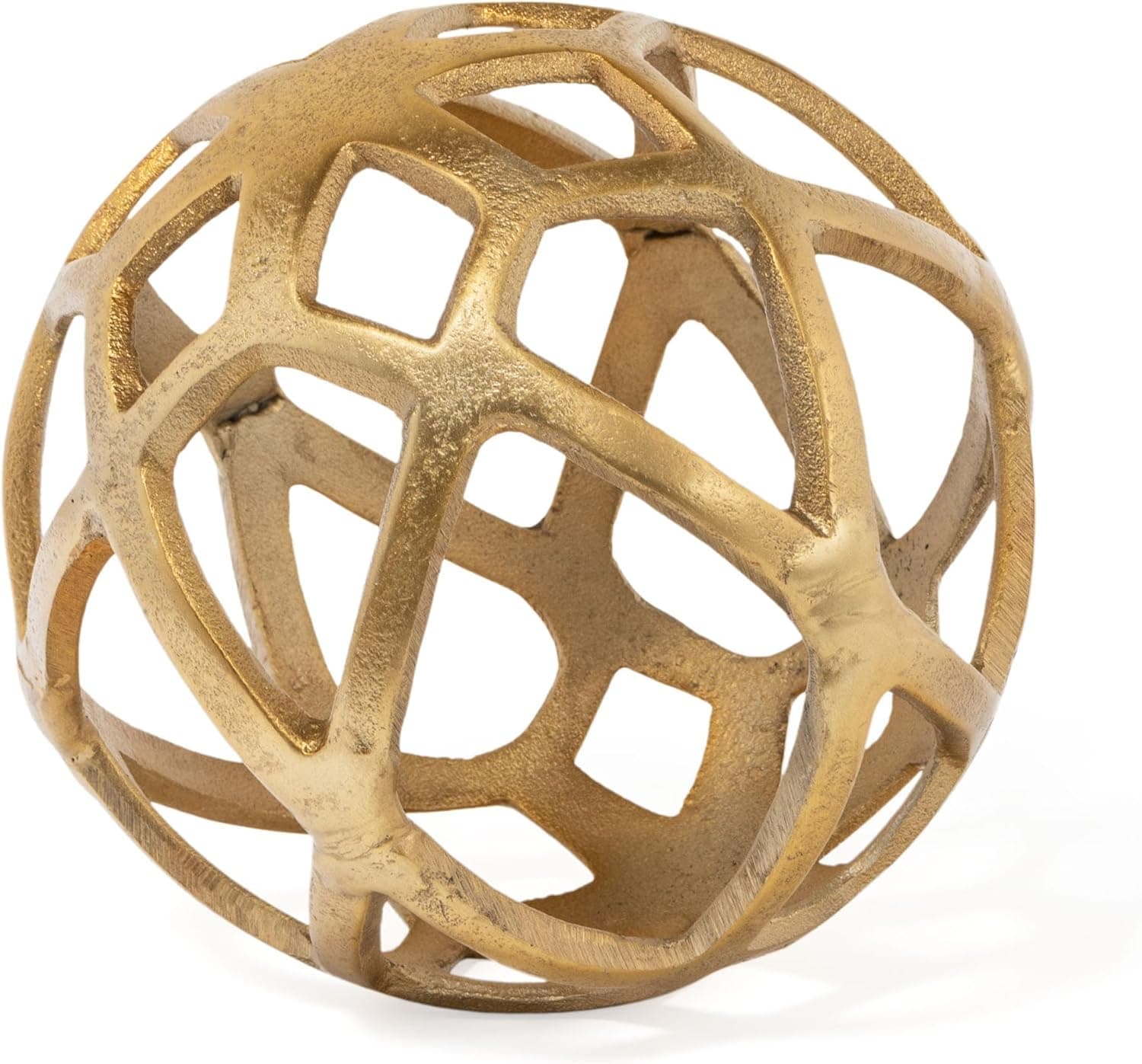 Amazon.com: Vyan Large Gold Decorative Metal Orb Sculpture, Decorative ...