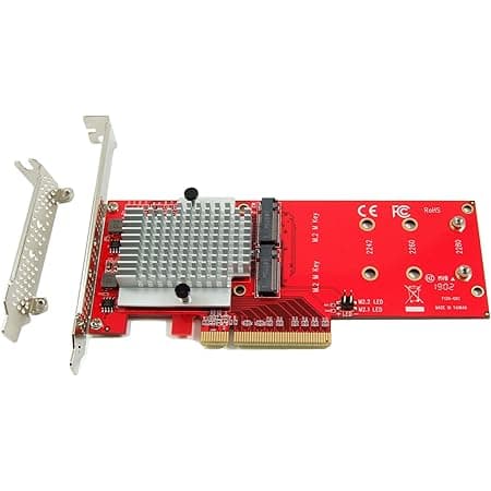 Amazon.com: Syba Dual M.2 M-Key NVMe Ports to PCIe 3.0 x16 Bifurcation ...