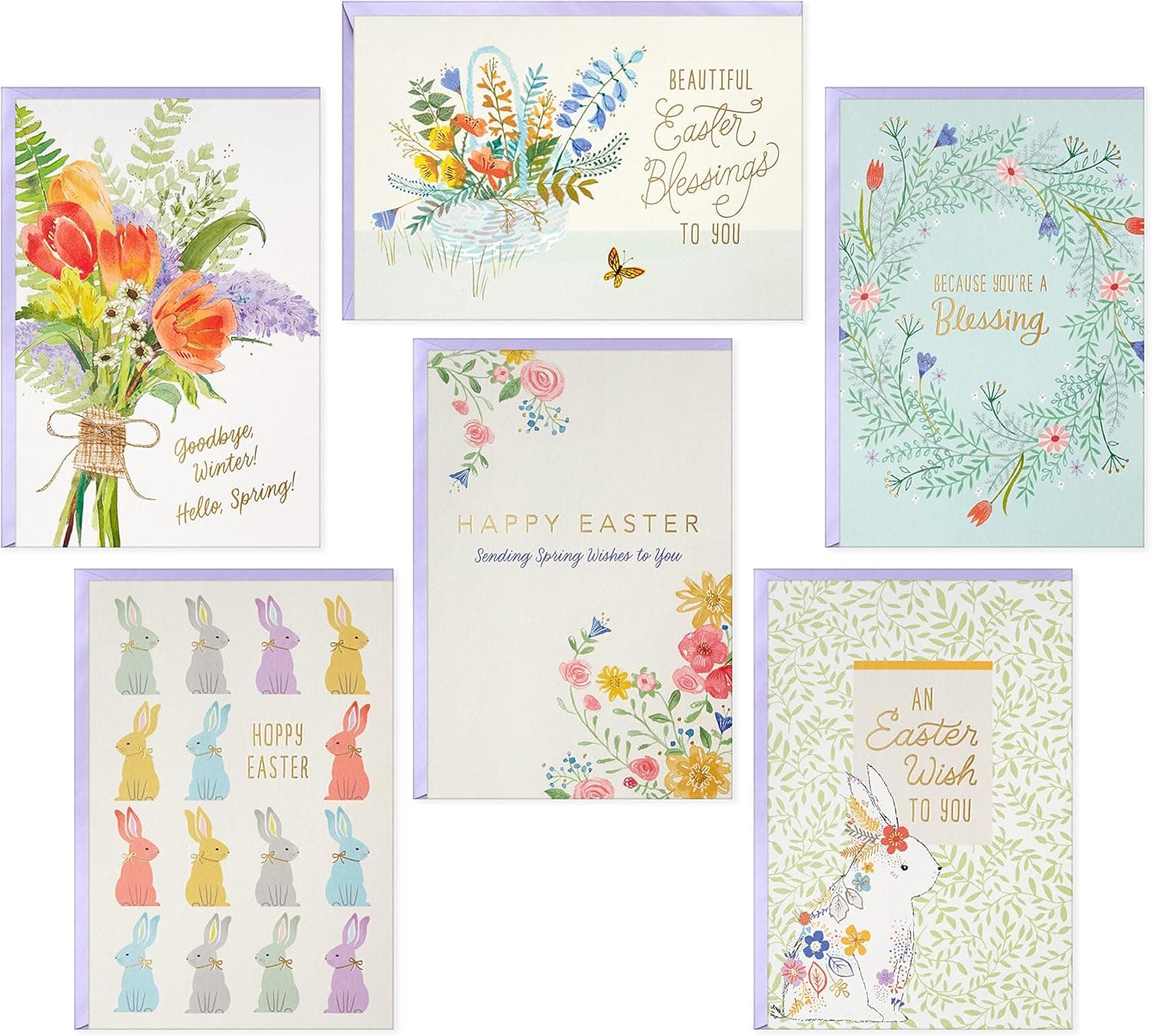 Hallmark Easter Cards Pack, 36 Boxed Easter Cards with Envelopes ...
