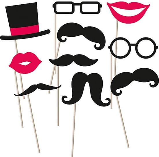 Amscan Photo Booth Props Moustache Hout/papier 10 Stuks | bol.com