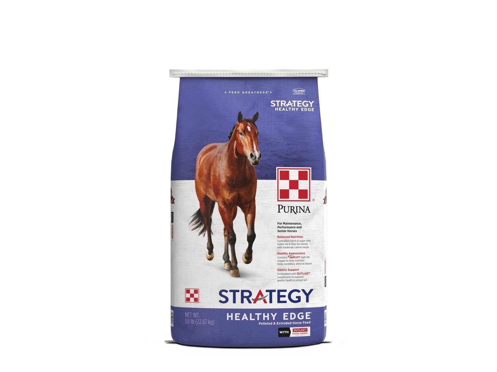 Purina Strategy Healthy Edge Horse Feed 50 lb.