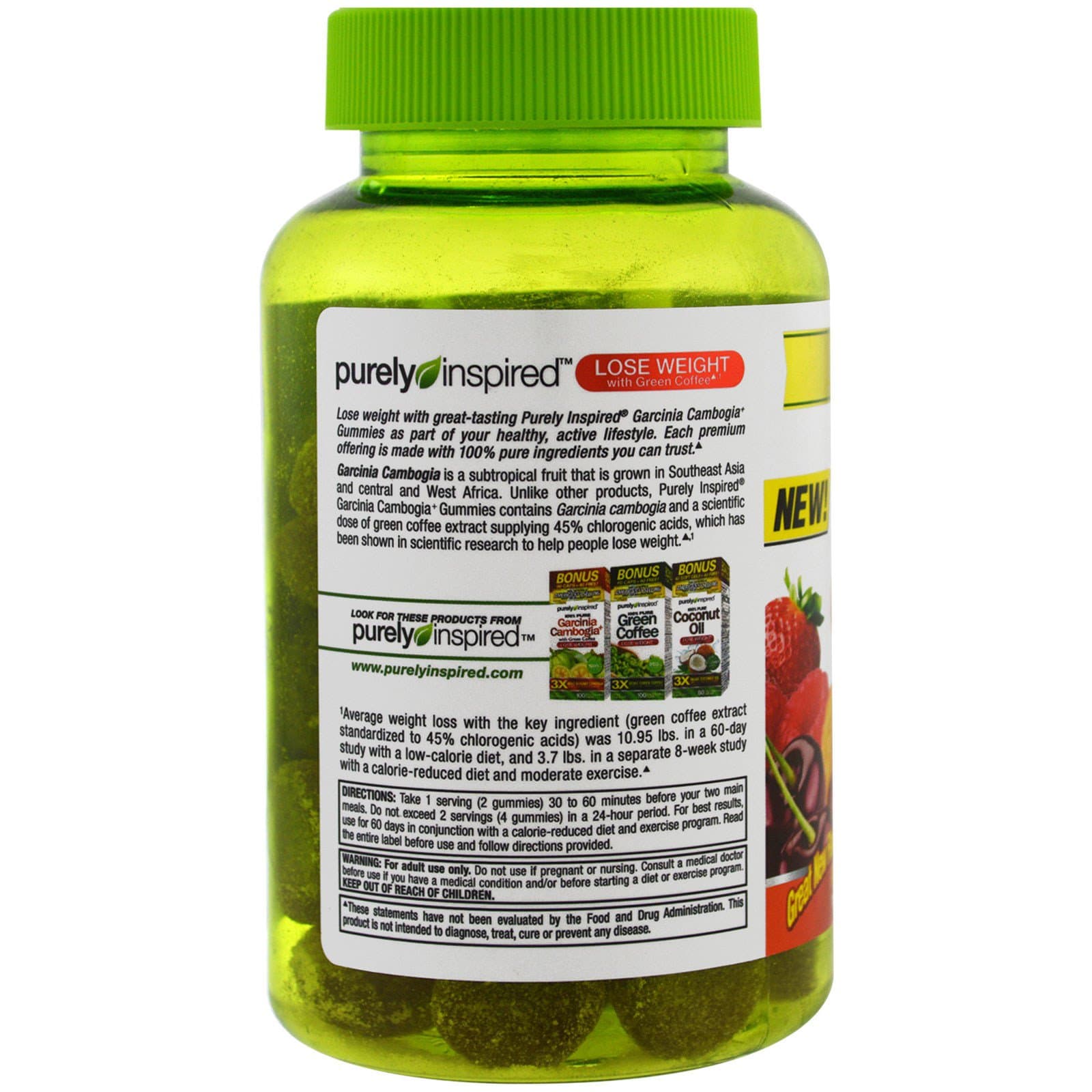 Purely Inspired, Garcinia Cambogia Gummies, Fruit Burst, 50 Gummies - iHerb