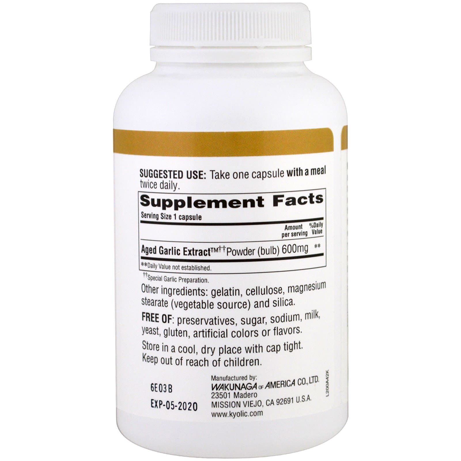 Kyolic, Aged Garlic Extract, Extra Strength Reserve, 120 Capsules - iHerb