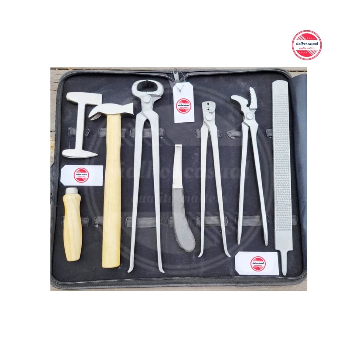 8 Pcs Set Heavy Duty Professional Horse Cattle Care Farrier Tool Kit ...