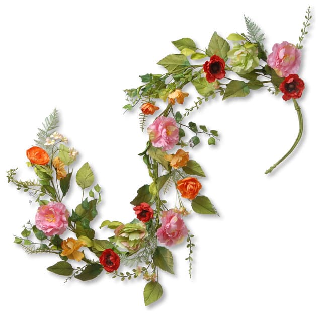 5' Spring Flower Garland - Contemporary - Wreaths And Garlands - by ...