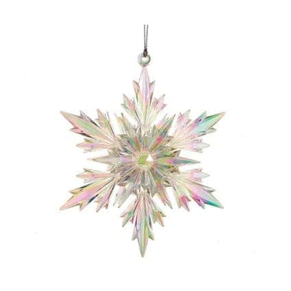 Reflecting Iridescent Snowflake Ornament - Christmas Store
