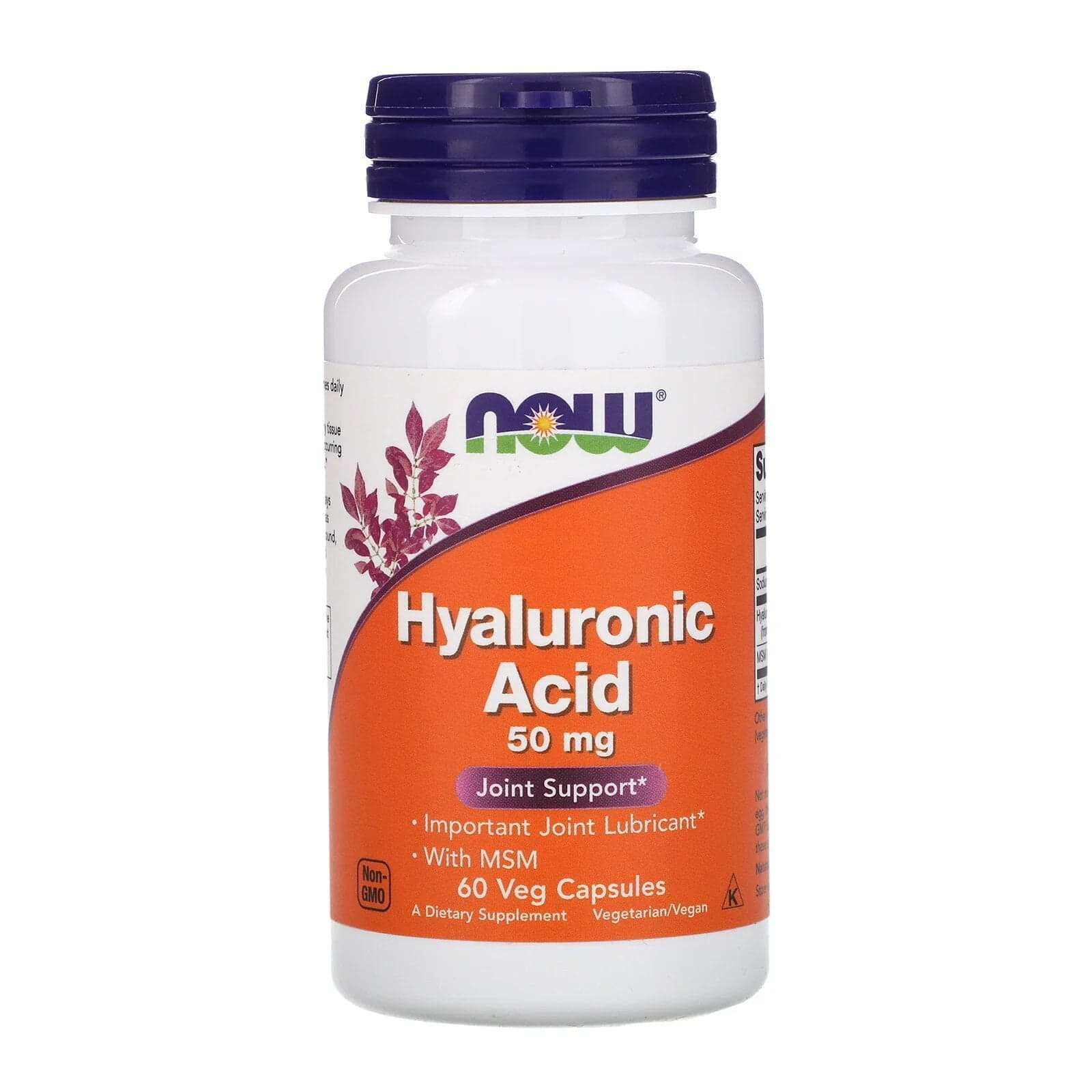 Now Foods Hyaluronic Acid with MSM 60 Capsules | Super Supplement