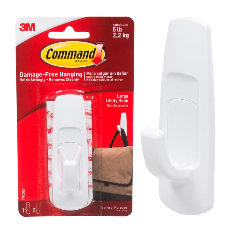 3M Command Large Utility Hook 1count 5lbs (2.2 kg) *minimum order 6 ...