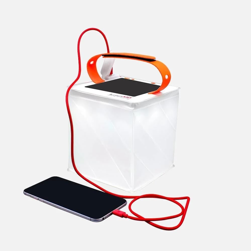 Lampe solaire de camping - Lanternes d'extérieur 2en1 + chargeur USB ...