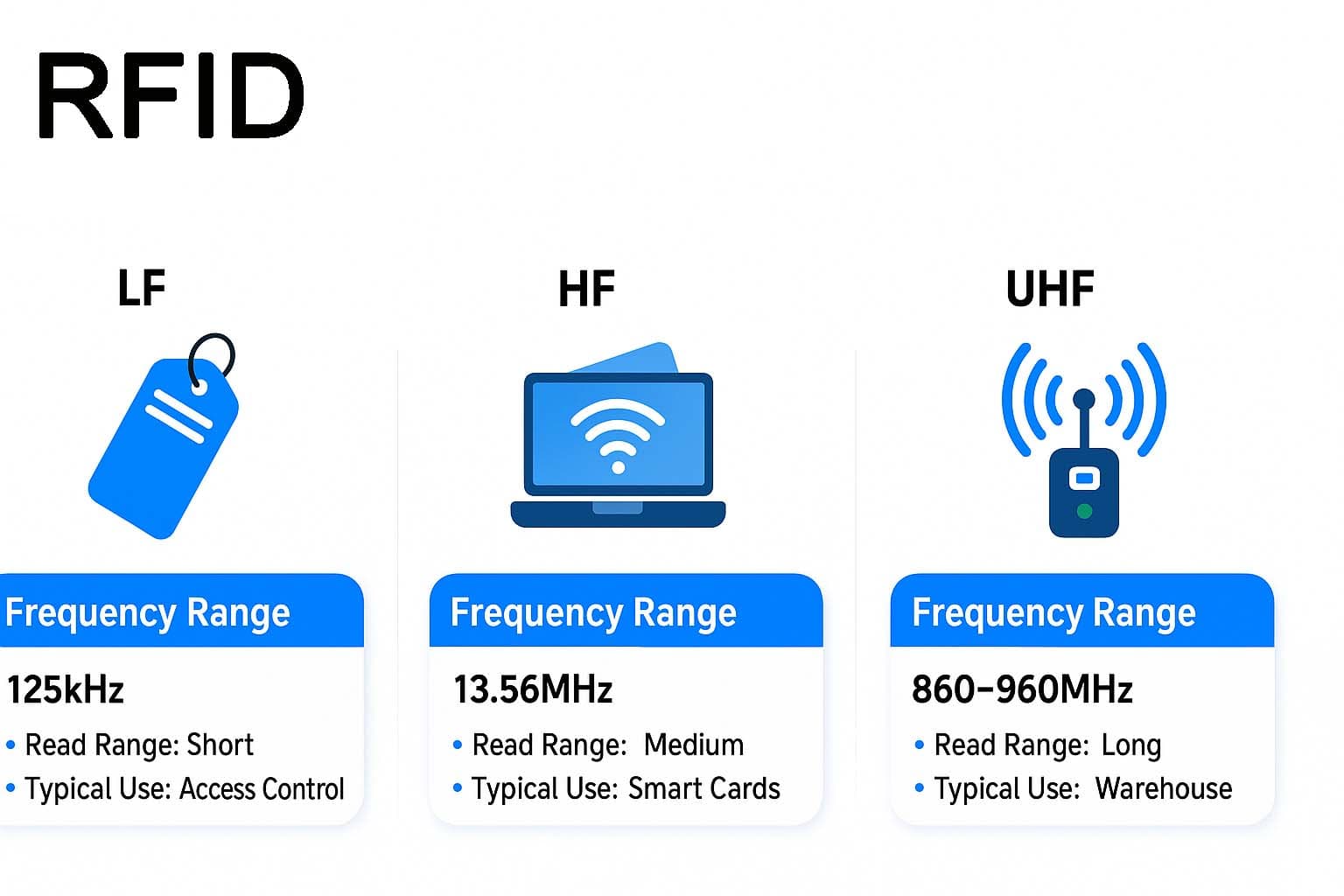 Types of RFID Frequency: LF vs HF vs UHF Explained in Detail
