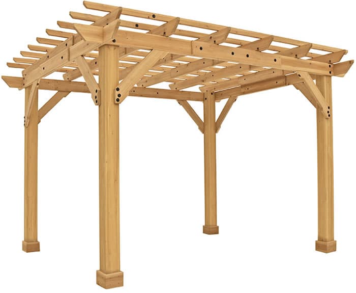 Yardistry 10x12 Meridian Wood Pergola (YM11921COM)